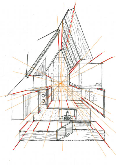 カクカクした平面にキッチンをプランしてみる パースの描き方 ドームハウスを建てるなら専門家が設計するdomehouse Info へ